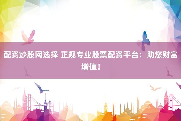 配资炒股网选择 正规专业股票配资平台：助您财富增值！