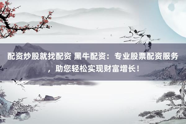 配资炒股就找配资 黑牛配资：专业股票配资服务，助您轻松实现财富增长！