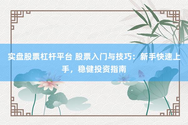 实盘股票杠杆平台 股票入门与技巧：新手快速上手，稳健投资指南