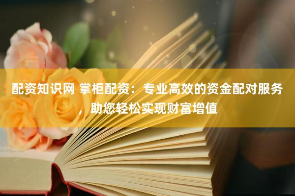 配资知识网 掌柜配资：专业高效的资金配对服务，助您轻松实现财富增值