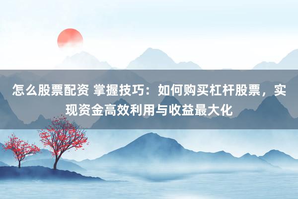 怎么股票配资 掌握技巧:如何购买杠杆股票,实现资金高效利用与收益最大化