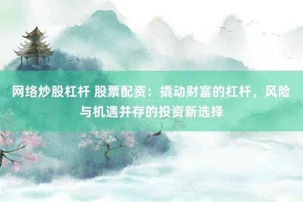 网络炒股杠杆 股票配资:撬动财富的杠杆,风险与机遇并存的投资新选择