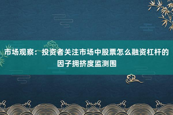 市场观察:投资者关注市场中股票怎么融资杠杆的因子拥挤度监测围